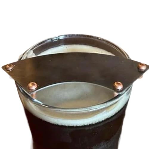Fenayuu Mustache Cup Guard – Accesorio de metal para barba, protector de barba, portátil, fácil de fijar, vaso de café, protege contra la suciedad