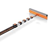 5-24 ft Window Washer Squeegee Kit with Extension Pole (30+ Foot Reach) // Long Handle Squeegee for Window Cleaning & Car Cleaning Multi-Use//Telescopic Professional Window Cleaning Squeegee for Home