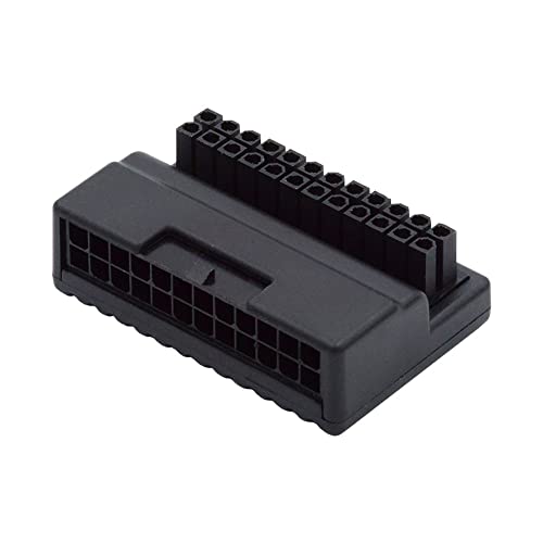 Xiwai Overmold ATX 24pin maschio 90 gradi a 24 pin femmina adattatore di alimentazione scheda madre scheda madre per desktop PC alimentazione - Alimentatore - Immagine 7