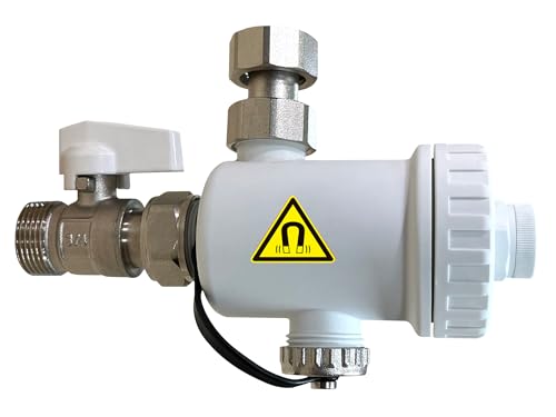 Defangatore Magnetico Sotto Caldaia Plastica Compatto Completo Valvola Raccordo Chiave