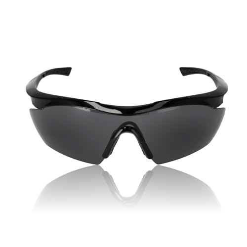 Lunettes de soleil sportives homme noires polarisées de course