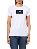 Armani Exchange Women's Regular Fit Tee with Boys Graphic, Optic White, Large