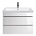 Produktbild Lomadox Waschtisch 70cm mit Unterschrank in Hochglanz weiß Softclose Schubkästen