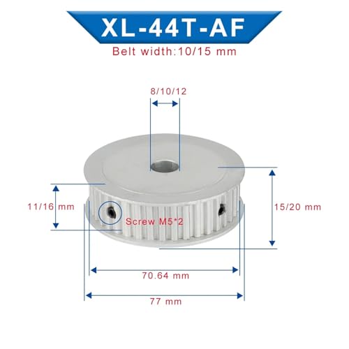 Poulie de distribution 14x5x2.3 mm courroie crantée synchrone - 2