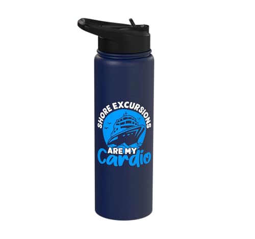 Cruising Vacation Shore Excursion Cardio Cruise Trip Stainless Steel Insulated Water Bottle