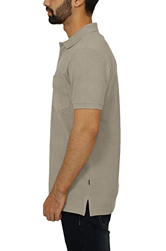 Image of Celsius Men's Half Sleeve Classic Solid Pique Polo with Pocket