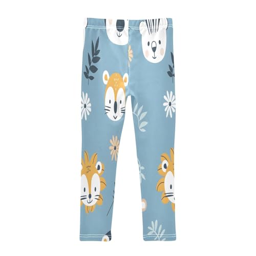 Toddler Girls Leggings Printed Yoga Pants Leggings Lion Fox Heads for Kids2