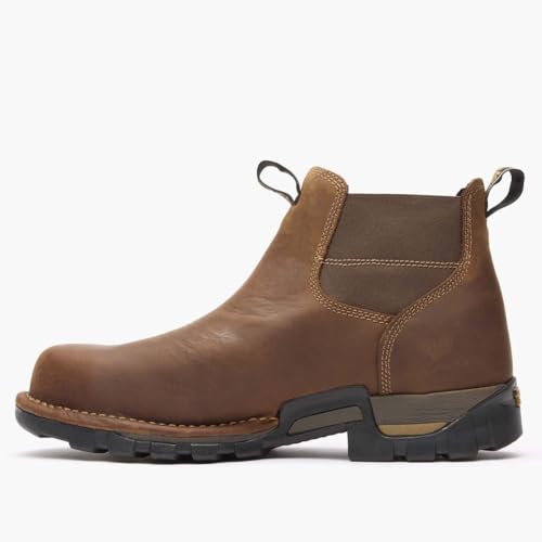 Image of Georgia Boot Eagle One Steel Toe Waterproof Chelsea Work Boot Brown