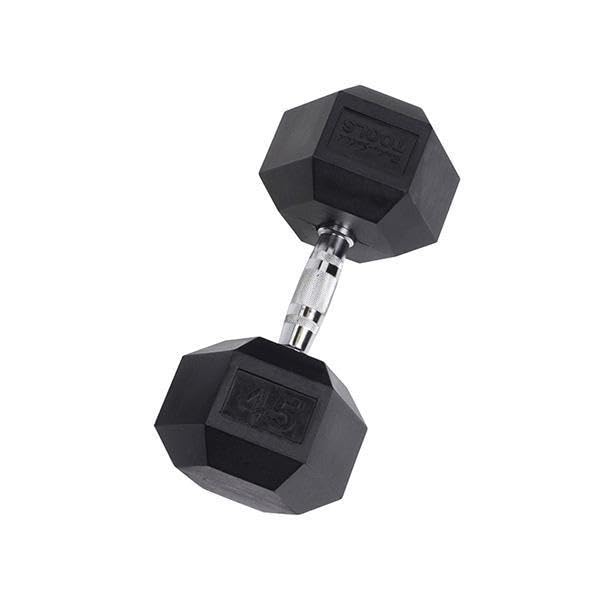 YORK Rubber Hex Dumbbell 100 lb.