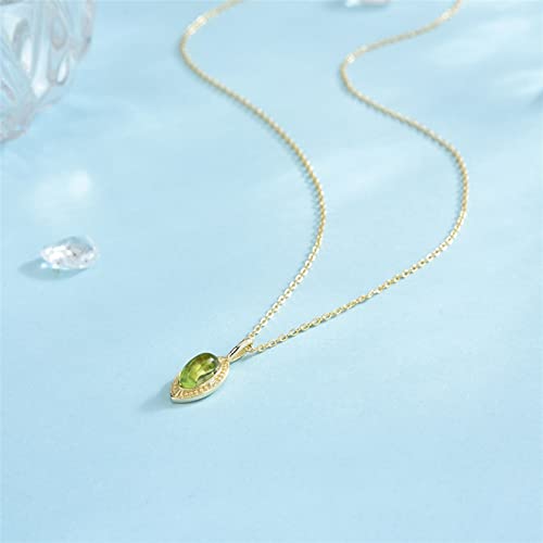 Collier en forme de goutte ZYFSHA, le cadeau idéal en cristal vert - 5