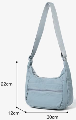 Bolso nylon cruzado impermeable para mujer casual miniatura 6