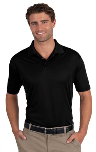 Blue Generation 7300 Polo para Hombre Titan con tecnología de absorción de humedad | Poliéster 3.8oz, resistente a enganches, UPF 30, cuello en canalé miniatura 1