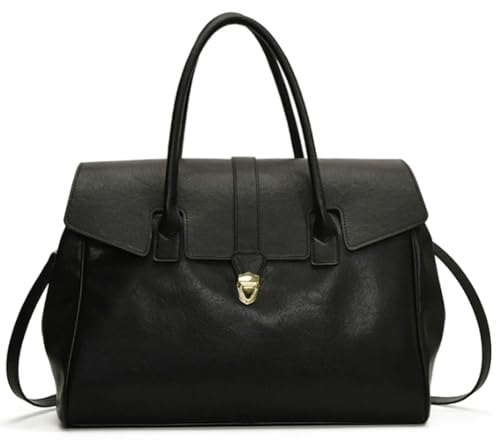 Women's Top Handle Bag Leather Crossbody Bag Retro Messenger Purse Vintage Tote Satchel for Work College