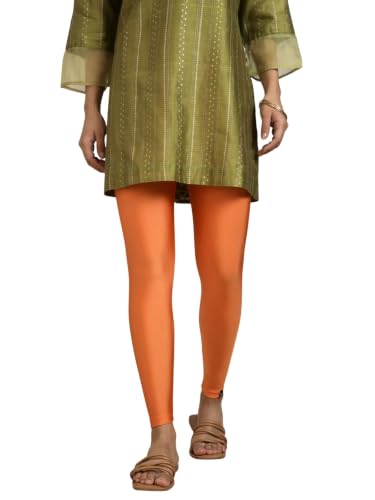 Image of TWIN BIRDS Shimmer Leggings for Women | Shiny Stretch Ethnic Wear Pants