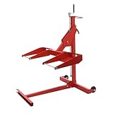 Heavy Duty Lift - 450lb Lifting Capacity,17.5-24 in Lift Height Fits Most Residential & Zero Turn Radius Mowers, Space-Saving Folding, Ideal for Mower Maintenance & Repair, Red