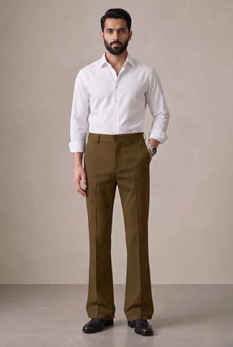 Image of Men's Trendy Bootcut Trousers - Modern Flared Fit | Premium Formal Pants
