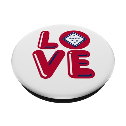 LOVE - Arkansas PopSockets Swappable PopGrip, Black - Image 2