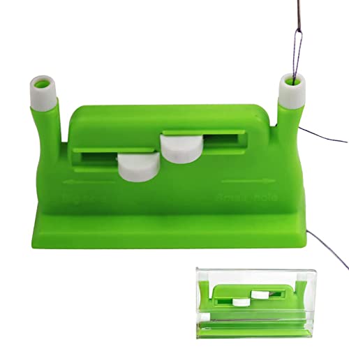 Easy Automatic Needle Thread Device Gadgets DIY Double Side Needle Threader Hand Needle Home Needlework Stitch Sewing Helpful Elderly Guide Tools (Blue)