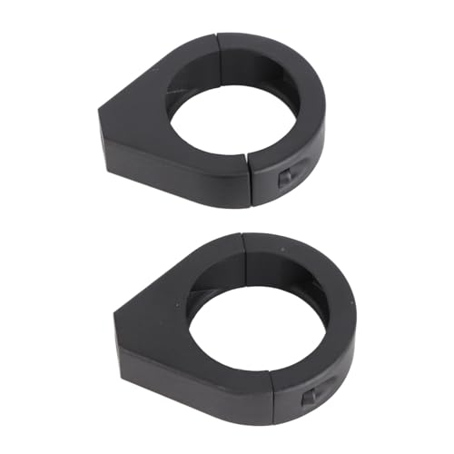 Jelquix Soporte de Luz de Señal de Motocicleta Resistente de Aleación de Aluminio para Abrazadera de Horquilla de Reubicación de Señal de Giro, 1 par para Escenas aplicables: Motociclistas (negro