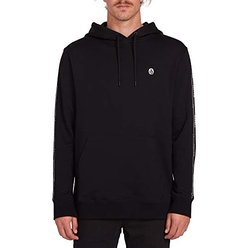 Volcom Men's RYSIN Hooded Pullover Fleece Sweatshirt, Black, Medium