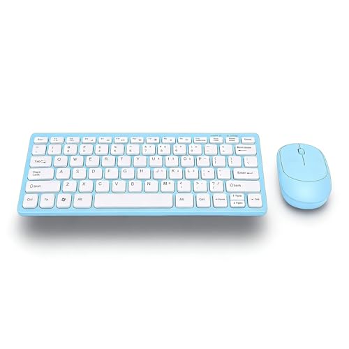 Dpofirs ���C�����X�L�[�{�[�h�ƃ}�E�X�R���{�A2.4GHz���C�����X78�L�[�X�����{�[�h�A�Â��ȃN���b�N�}�E�X�t���A�h�H�A10M�͈́APC���b�v�g�b�v�p