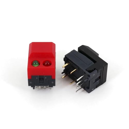 Interruptor táctil PB86-A2 SPDT momentáneo con LED rojo y verde para control de escenario 4