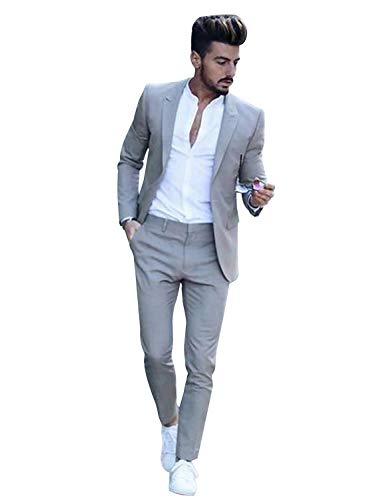Costume deux pièces pour homme avec veste à col revers en pointe coupe moderne