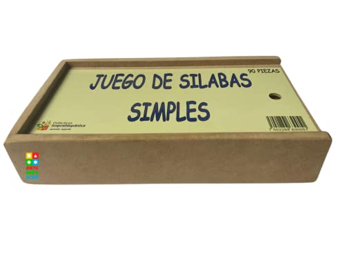 Manualidades, Toy Silabas Simples Material Lectoescritura de Madera, Material Didáctico para Niños, Montessori Preescolar, Caja Educativa, 90 piezas