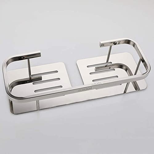 Sistema de Ducha Montado en Pared de Acero Inoxidable, Juego de Ducha de Lluvia Plateado con Estante de Ducha en el Techo, Mezclador de Ducha Ajustable en Altura para Baño de Hotel miniatura 6