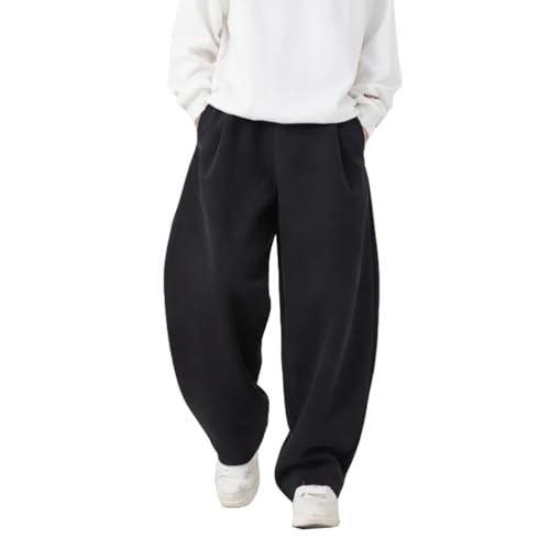 THWEI Men's Baggy Sweatpants Wide Leg Casual Elastic Waist Drawstring Athletic Loose Jogger Pants Black M by THWEI - Used condition - Image 2