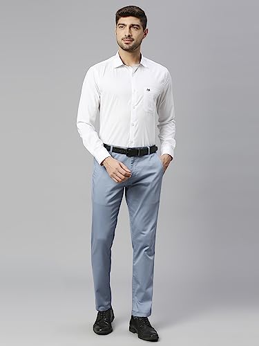 Image of Thomas Scott Men's Cotton Slim Fit 100% Formal Shirt with Spread Collar and Full Sleeves