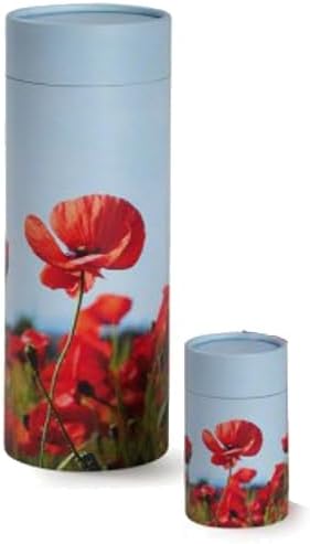 Ashes Scattering Tube urn 'Poppies' | Biodegradable Scatter Tube for Ashes Urn 'Poppies'
