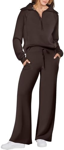 ANRABESS Women 2 Piece Outfits 2025 Fall Fashion Airport Wide Leg...