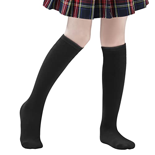 Century Star Kids Toddler Knee High Socks Girls Tube Socks Boys Girls Soccer Socks Cotton Uniform Socks For Girls Boys Long Socks For Girls Baseball Socks 2 Pair Black One Size #TOP2