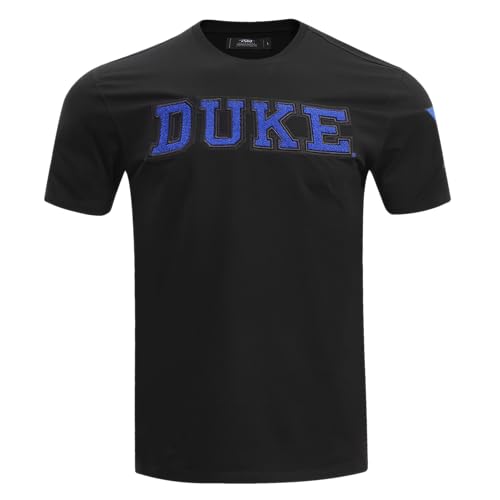 Pro Standard Mens Duke University Classic Chenille Short Sleeve Tee Black 2XL