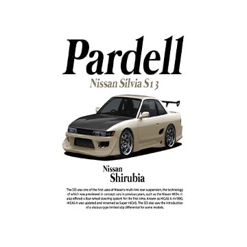 Image of BLINKART Nissan Silvia S13Car Posters Sticker Gift Items for Boys Room Wall Decor || Comes with Double-Sided Tape|| Decoration Bedroom Living Room Office Studio Decor | 12x18 In (A3) - CAR-261