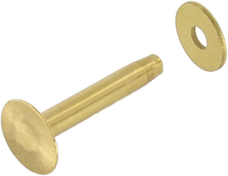 BRB09#9 Brass Rivets w/Burrs, Solid Brass (100 Sets per Bag)