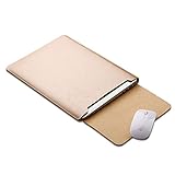 Maletín de piel de microfibra para ordenador portátil Macbook de 12 pulgadas, color dorado
