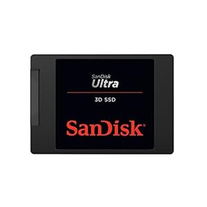 SanDisk Ultra 3D SSD 1 TB (Leessnelheid Tot 560 MB/s, Schrijfsnelheid Tot 530 MB/s, 3D NAND Technologie, NCache 2.0-Technologie, 5 Jaar Garantie) Zwart
