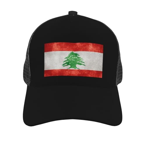 Flag of Lebanon Mesh Baseball Cap - Classic Adjustable Peak Cap, Trucker Hat for Men & Women2