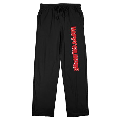 Bioworld Happy Gilmore Movie Title Logo Men's Black Sleep Pants
