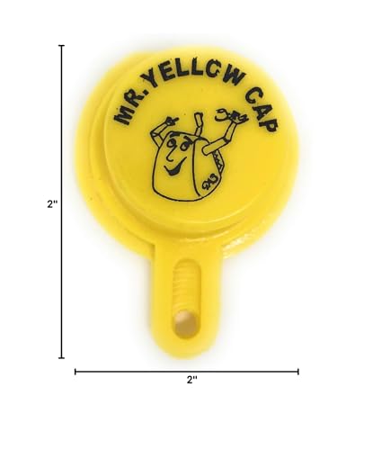 Mr Yellow Cap Gas Can Spout Replacement Old Style For 𝐎𝐥𝐝 𝐒𝐭𝐲𝐥𝐞 𝐁𝐥𝐢𝐭𝐳 𝐂𝐨𝐧𝐭𝐚𝐢𝐧𝐞𝐫𝐬 𝐎𝐍𝐋𝐘 - 2 Gas Can Nozzle Replacement, 2 Gas Caps & 2 Thread Rings, Fuel Can Spout Replacement, - Thumbnail 7