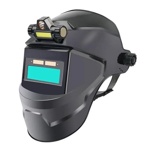 Casque Soudure, Casque de Soudure Casque de soudage avec Lampe Frontale Rechargeable et Masque de Protection électrique à Gradation Automatique for soudage à l'arc, meulage et découpe(B)