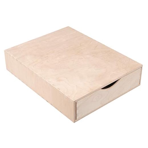 Creative DECO Pequeña Cajonera Madera | 1 Cajón | 33 x 25 x 7 cm | Mini Armario de Almacenaje | Madera Contrachapada sin Tratar Pintar, Decoupage y Decoración