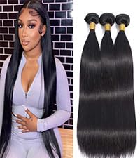 Manojos de cabello humano lacio de 18, 18, 18, 18 pulgadas, 3 paquetes de cabello lacio, cabello humano virgen brasileño, lacio, 100% sin procesar,