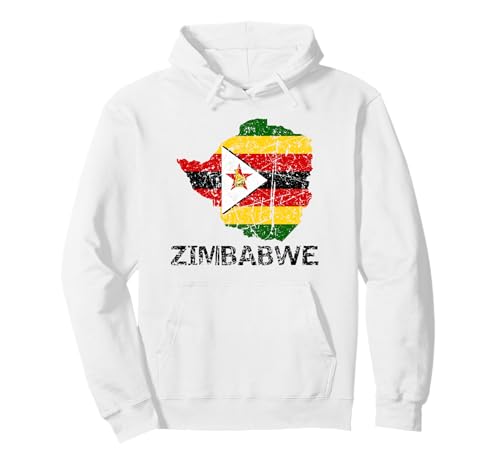 Zimbabwean Flag Distressed South African Men Women Kids Pullover Hoodie