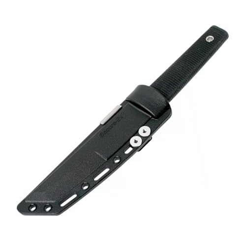 Image of Cold Steel Kobun Plain Edge 5.5 inch Japanese AUS8A Stainless Steel American Tanto Shape Fixed Blade Tactical Hunting Knife, Ergonomic Kray-Ex Handle, Secure-Ex Sheath - Boxed