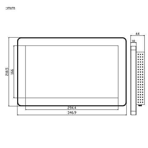 Image of GreenTouch 13.3 Inch PCAP Touch Screen LCD Display- Open Frame TFT LCD Monitor with 12V 4A Powered - 1920 * 1080 HD