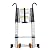Telescoping Ladder, Telescoping Aluminum Ladder - Lightweight Extension Ladder with Hooks for Rooftop Tent Home RV Attic Outdoor Use(5.5m/18ft)