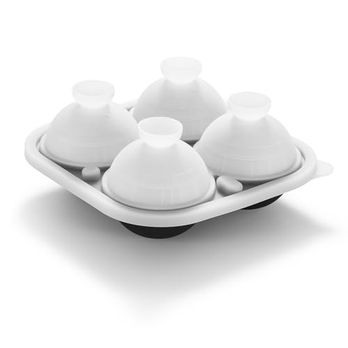 ACOOKEE Death Star Ice Cube Molds, Nerd Whiskey Gifts for Men Geeks, Fun Shapes Large Ball Ice Cube Mold for Cocktails, Bourbon